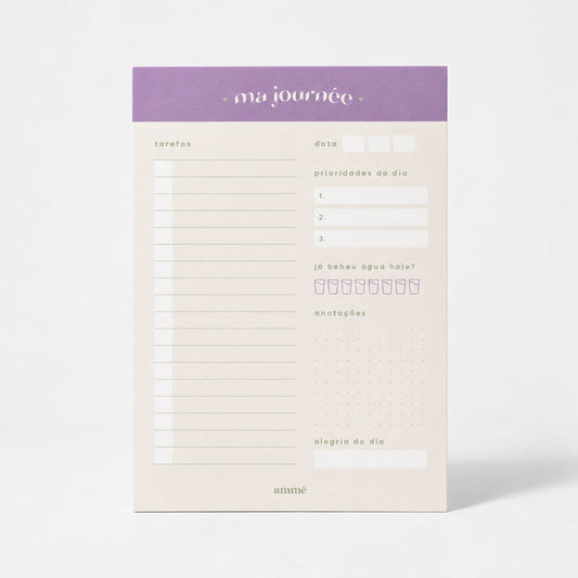 Bloco Planejador Diário Provence | Ammê