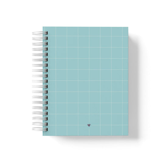 Caderno Reposicionável A5 Grid Turquesa | Ammê
