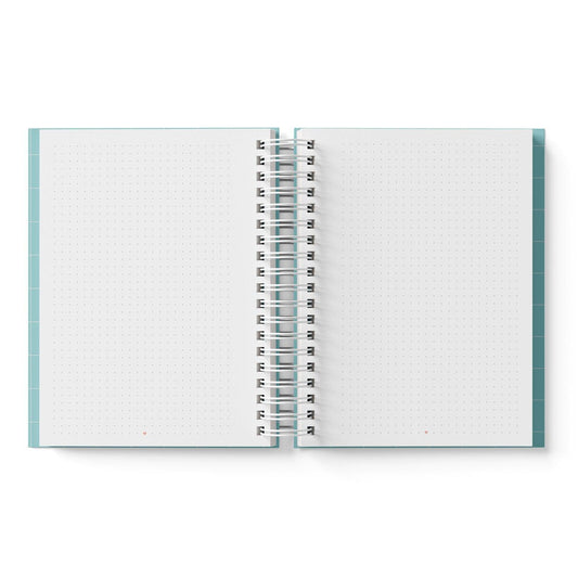 Caderno Reposicionável A5 Grid Turquesa | Ammê