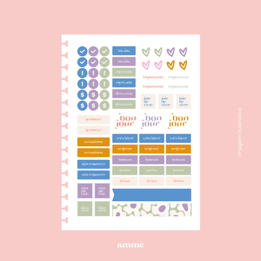 Cartela de Adesivos Funcionais 3.0 | Ammê