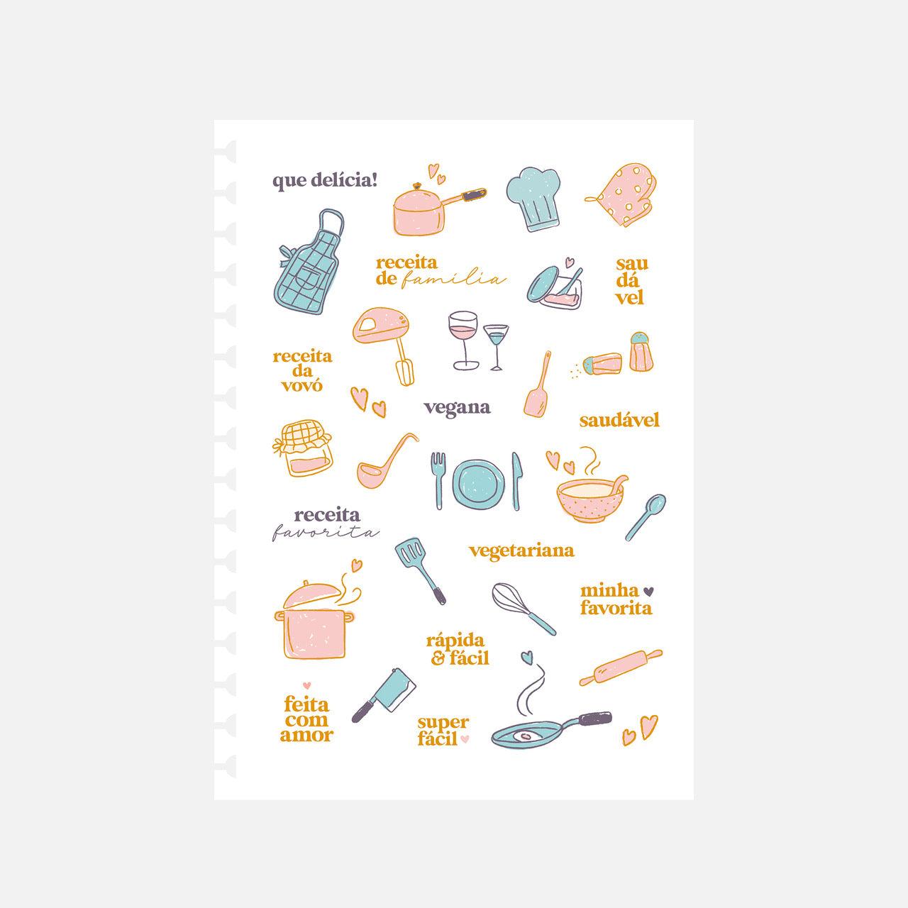 Refil de Folhas Caderno de Receitas | Ammê
