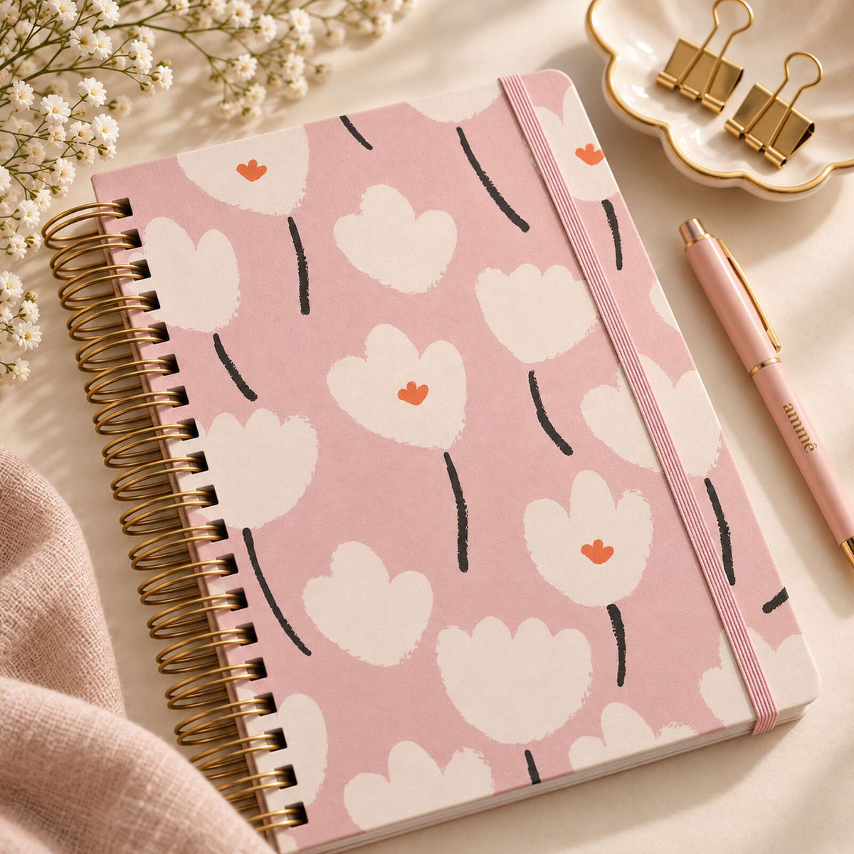 Caderno Reposicionável A5 Les Tulipes | Ammê