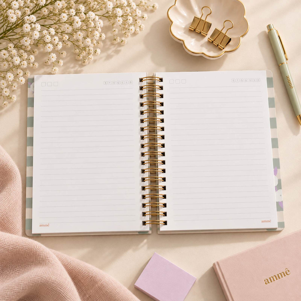 Caderno Reposicionável Colegial Jardin du Luxembourg | Ammê