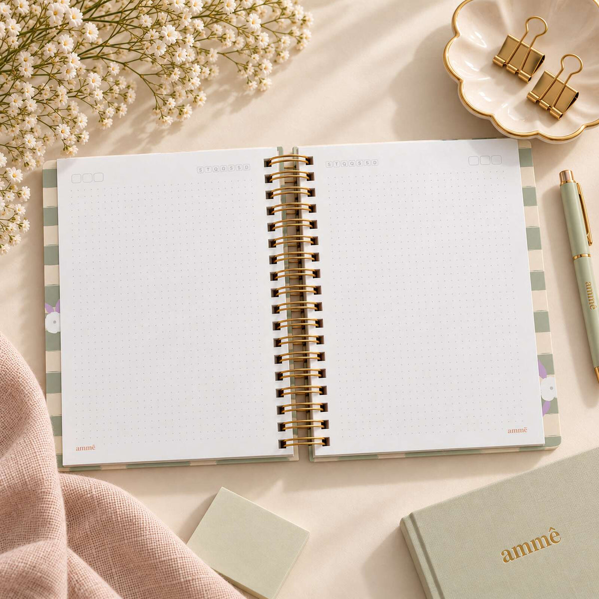 Caderno Reposicionável Colegial Jardin du Luxembourg | Ammê