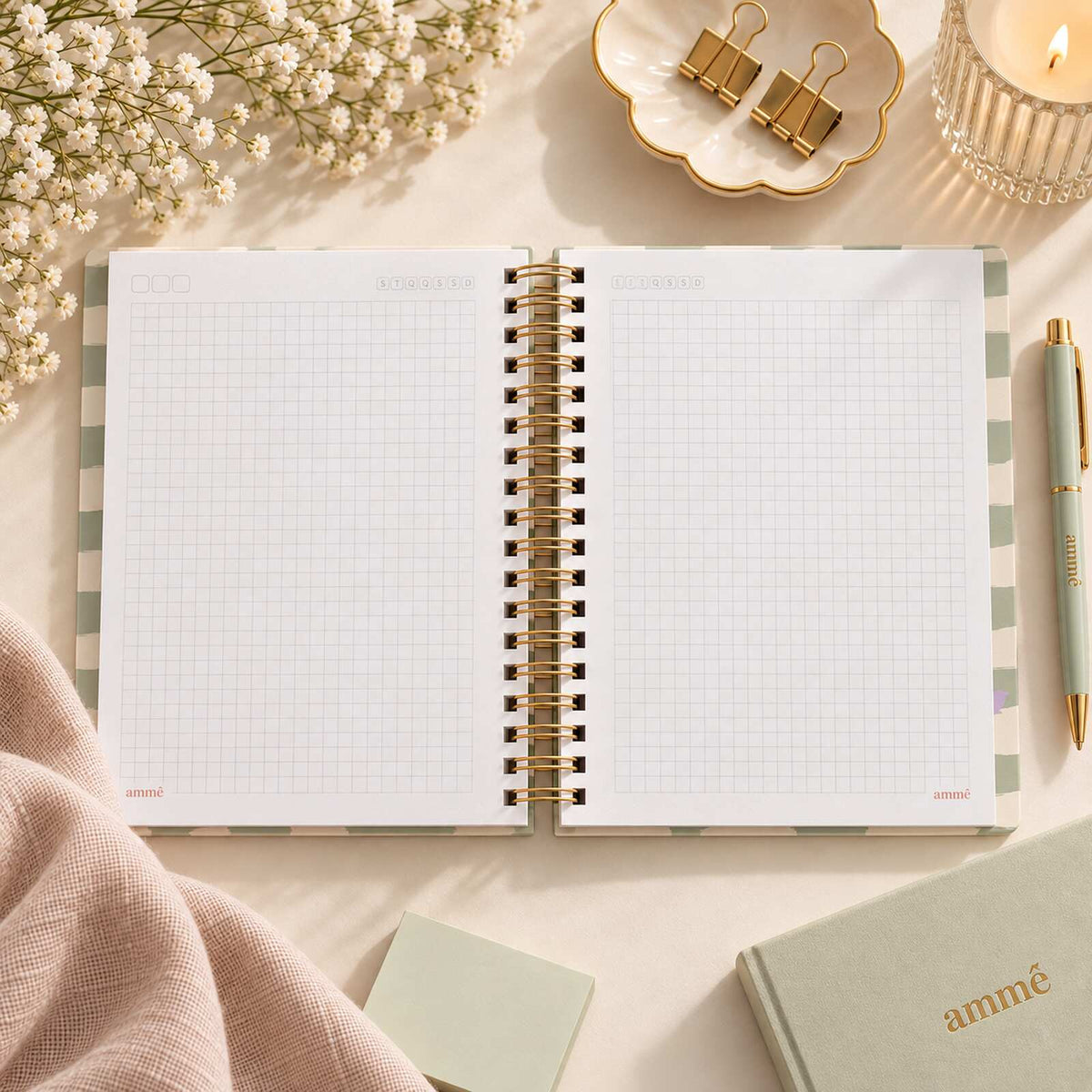 Caderno Reposicionável Colegial Jardin du Luxembourg | Ammê