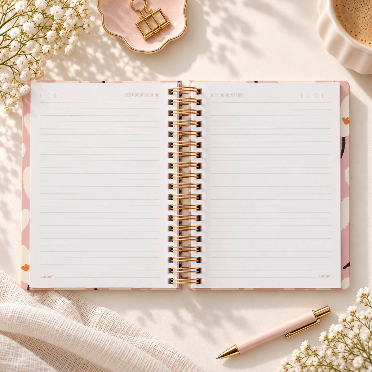 Caderno Reposicionável Colegial Les Tulipes | Ammê