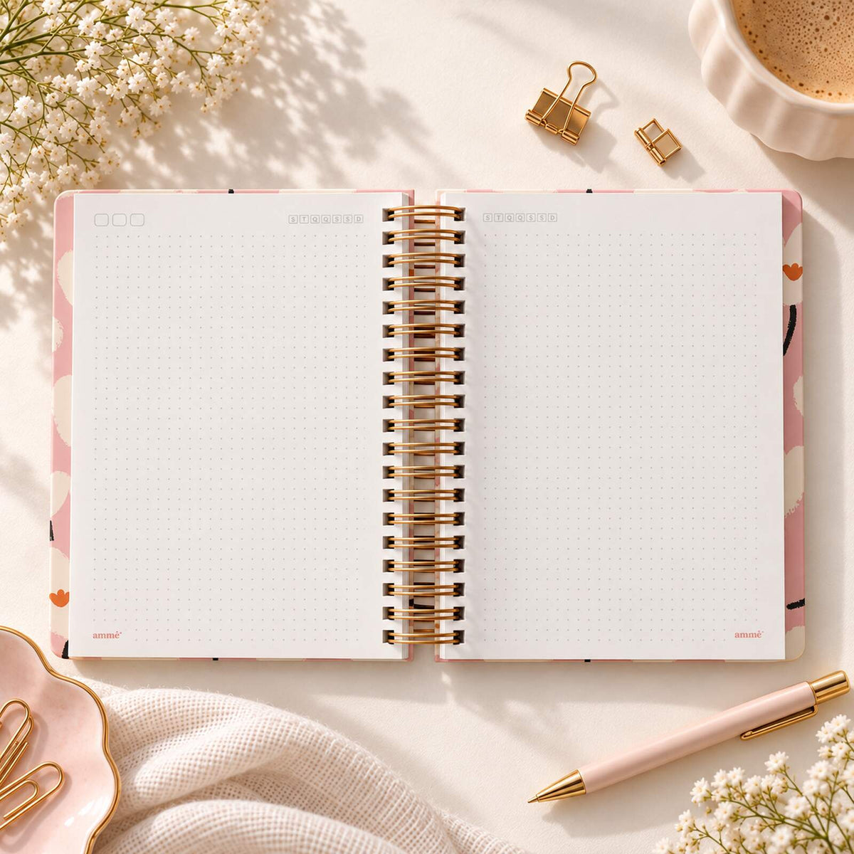 Caderno Reposicionável Colegial Les Tulipes | Ammê