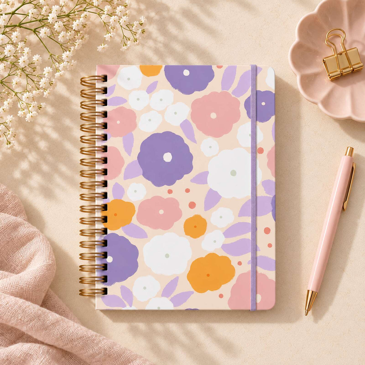 Caderno Reposicionável Colegial Printemps | Ammê