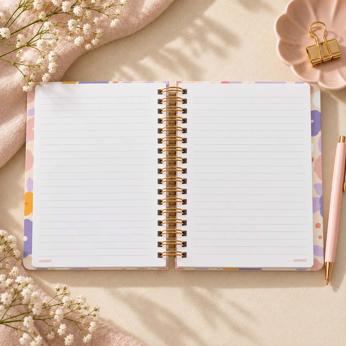 Caderno Reposicionável Colegial Printemps | Ammê