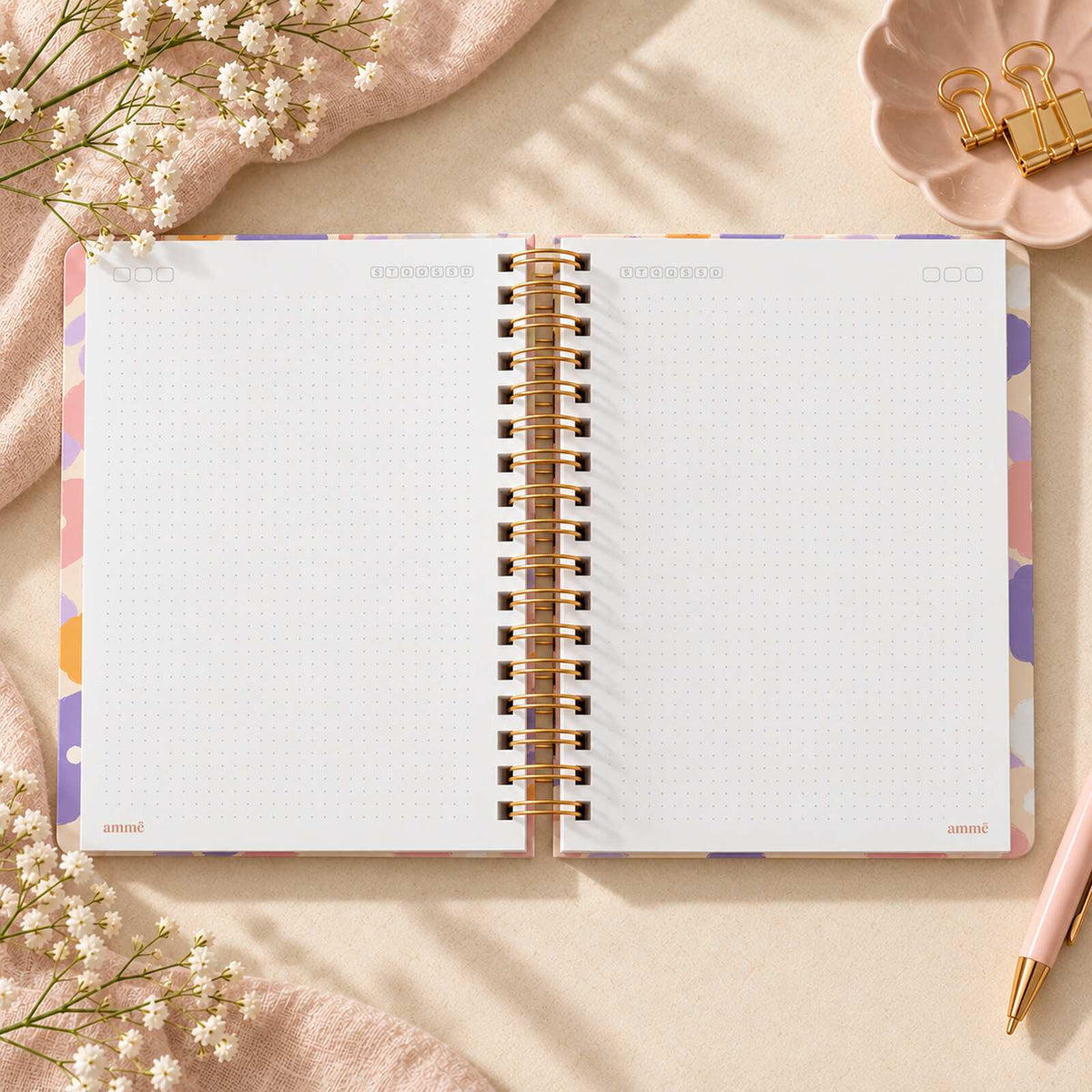 Caderno Reposicionável Colegial Printemps | Ammê